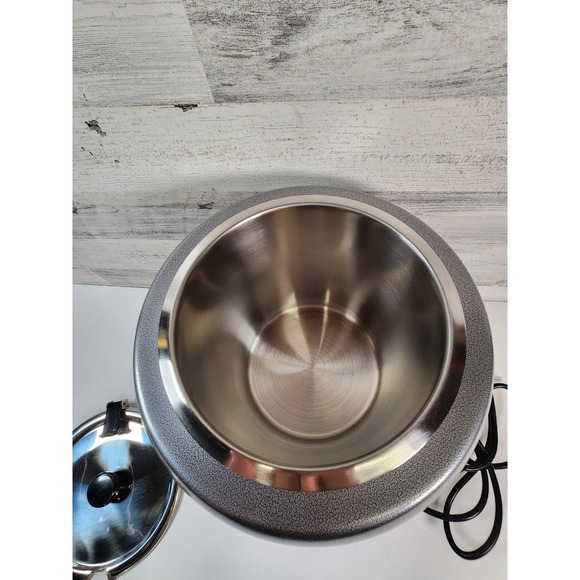 11 Qt Soup Kettle Warmer Commercial Grey Hammered Stainless Steel SB-6000-2G NEW - Picture 3 of 11